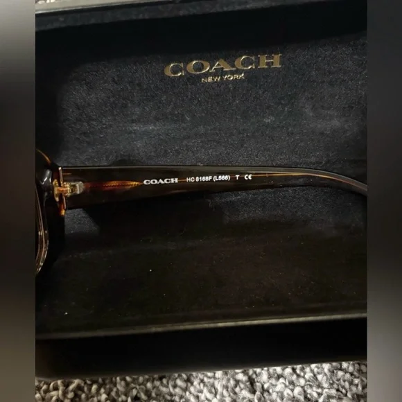 Coach Black Women's Dark Tortoise Sunglasses - Picture 6 of 13